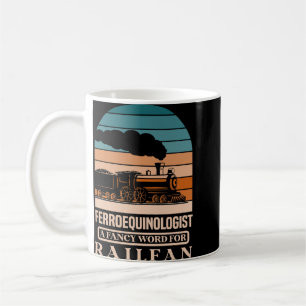 Caneca De Café Ferroequinologista: palavra rico para Railfan Rail