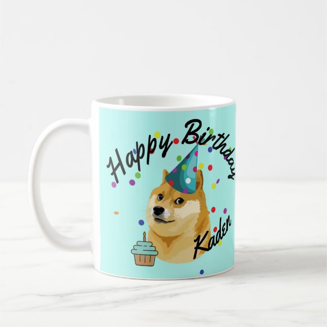 Caneca De Café Festa! Aniversário Personalizado  (Esquerda)