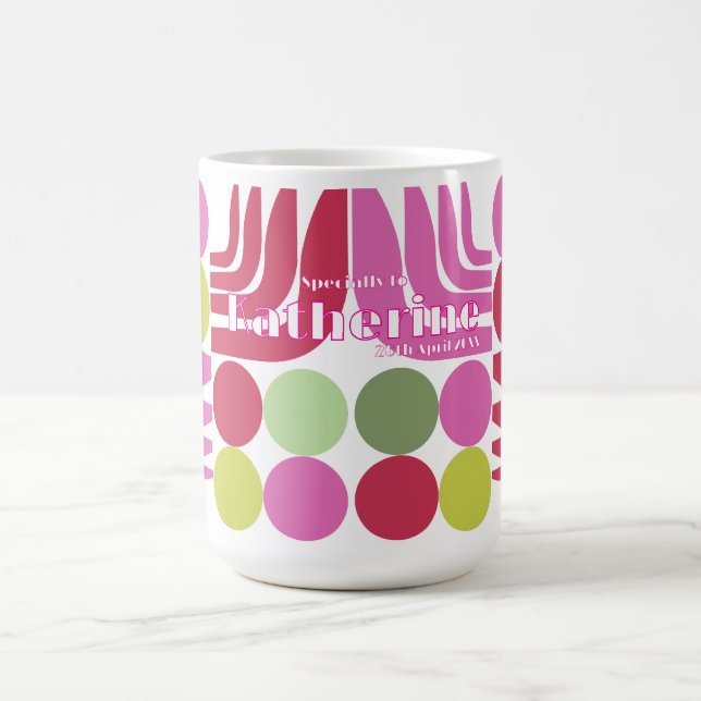 Caneca De Café Festa Boêmia Vermelho Rosa Verde (Centro)