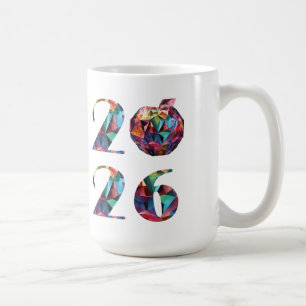 Caneca De Café Festa Colorida de Ano Novo 2026-