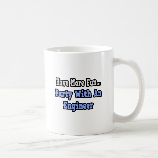 Caneca De Café Festa Com Um Engenheiro (Direita)