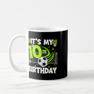 Caneca De Café Festa de Aniversário de 10 anos de Futebol