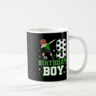 Caneca De Café Festa de Aniversário de 9 Anos Menino Futebol 9 An