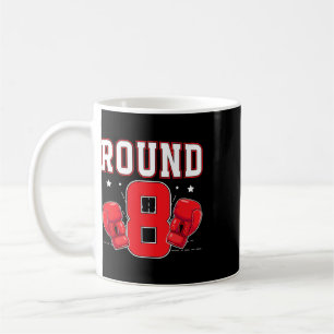 Caneca De Café Festa de Aniversário de Boxe de 8 Anos Lutador de