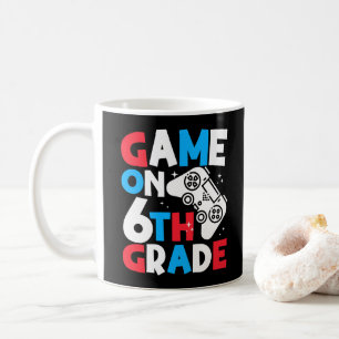 Caneca De Café Festa de Aniversário de Crianças do 6º Ano Game On