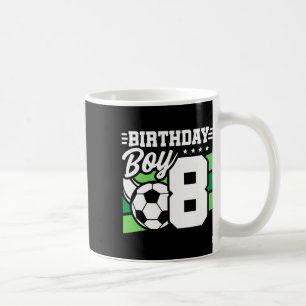 Caneca De Café Festa de Aniversário de Futebol - Menino de 8 Anos