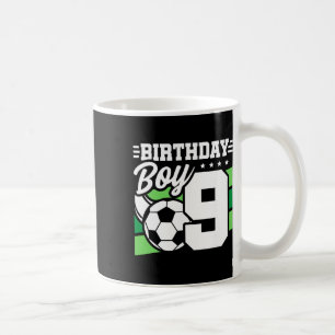 Caneca De Café Festa de Aniversário de Futebol - Menino de 9 Anos