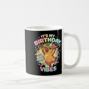 Caneca De Café Festa de Aniversário do Capivara Capy Engraçado pa