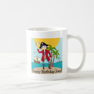 Caneca De Café Festa de aniversário infantil pirata