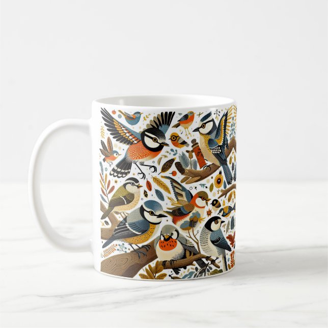 Caneca De Café Festa de Ave (Esquerda)