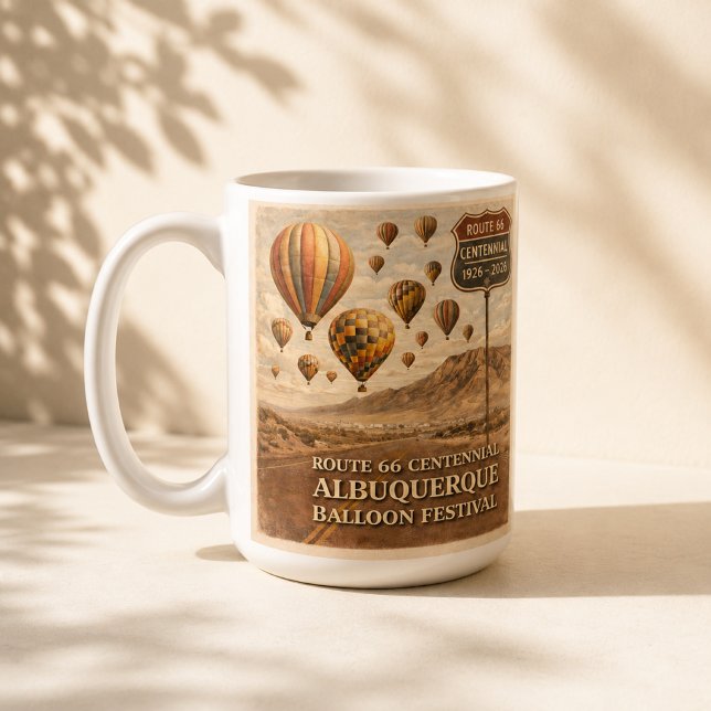 Caneca De Café Festa de Balões de Albuquerque Café Presente Estil (Criador carregado)