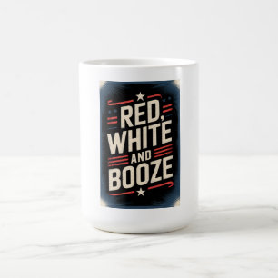 Caneca De Café Festa de Bebidas do Dia 4 de Julho   Vermelho Bran