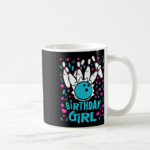 Caneca De Café Festa de Boliche Bonita, Aniversário Rapariga Pins