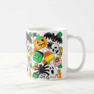 Caneca De Café Festa de Candies do Halloween Spooky