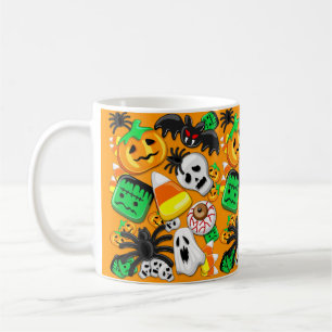Caneca De Café Festa de Candies do Halloween Spooky