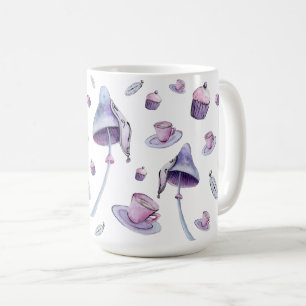 Caneca De Café Festa de Chá Louca e Azul