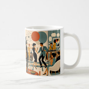 Caneca De Café Festa de Dança do Martini Hípico do Modernismo de