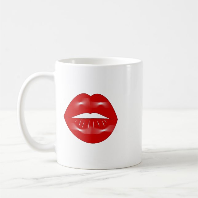Caneca De Café Festa de Despedida de Solteira Lábios (Esquerda)