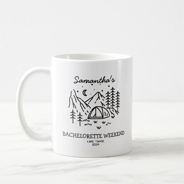 Caneca De Café Festa de Despedida de Solteira Moderna e Simples d (Esquerda)