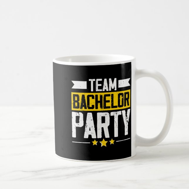 Caneca De Café Festa de Despedida de Solteiro do Noivo Engraçado (Direita)