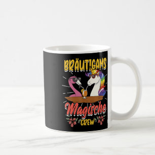 Caneca De Café Festa de Despedida de Solteiro Noivo Noiva Unicórn