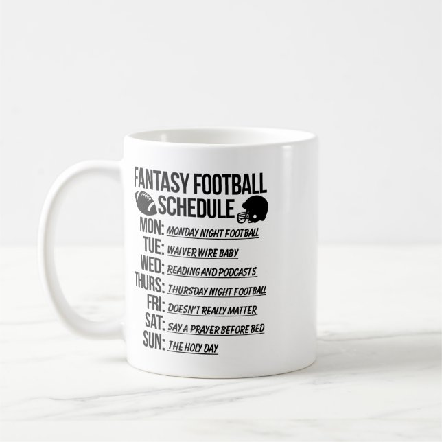 Caneca De Café Festa de Draft de Futebol Fantasia  (Esquerda)