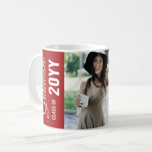 Caneca De Café Festa de formatura de Fotos Clássica Vermelha Mode