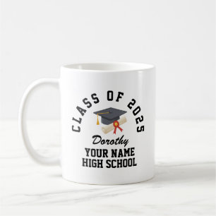 Caneca De Café Festa de formatura de segundo grau personalizada