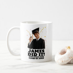 Caneca De Café Festa de Formatura Personalizada Divertida Foto Pe