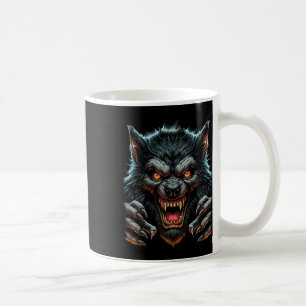 Caneca De Café Festa de Halloween Costume Angry Werewolf Wolfman
