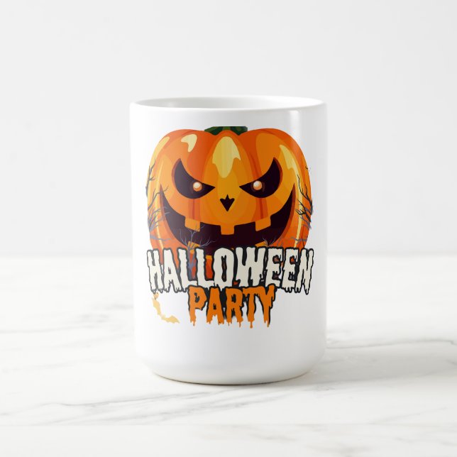 Caneca De Café Festa de Halloween – Desenho de Abóbora de Hallowe (Centro)