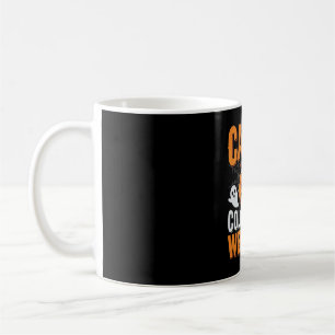 Caneca De Café Festa de Halloween dos Esqueletos Coloridos Dançan