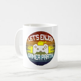 Caneca De Café FESTA DE JOGOS DO vamos - NERD DE JOGOS