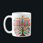 Caneca De Café Festa de Luzes Hanukkah<br><div class="desc">Brilhe a celebração de Chanucá com a nossa coleção exclusiva do Festival das Luzes! Explore cartas de Chanucá maravilhosamente projetadas, roupa confortável e festivo, e decoração elegante para trazer calor a cada noite do feriado. Perfeito para doar ou aprimorar sua própria celebração, nossa coleção captura o espírito de Chanucá com...</div>