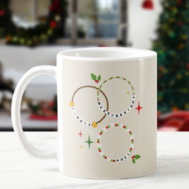 Caneca De Café Festa de Natal de Amizade Bracelets