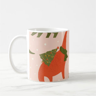 Caneca De Café Festa de Natal Dino: Rex Árvore
