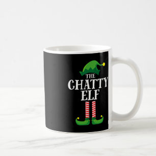 Caneca De Café Festa de Natal do Grupo Familiar do Chatty Elf Mat