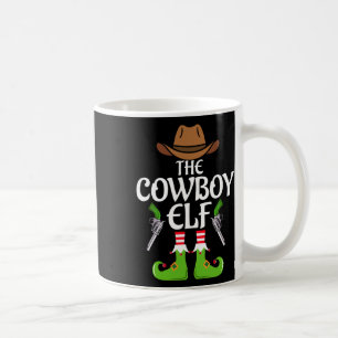 Caneca De Café Festa de Natal do Grupo Familiar do Cowboy Elf Mat