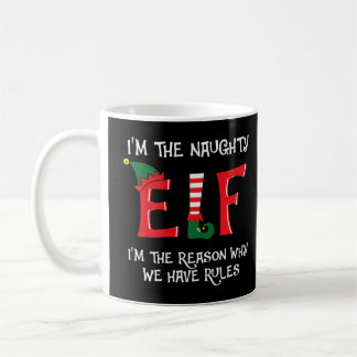 Caneca De Café Festa de Natal do Grupo Familiar do Elf Matching