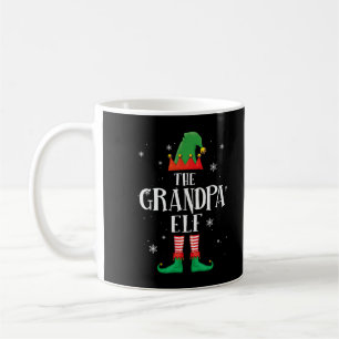 Caneca De Café Festa de Natal do Grupo Familiar do Vovô Elf Match