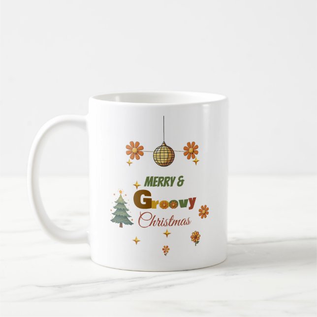 Caneca De Café Festa de Natal Groovy 70  (Esquerda)