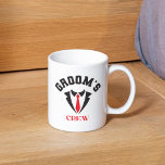 Caneca De Café Festa de Padrinhos de casamento de Tripulação do G<br><div class="desc">Pegue os membros da sua festa de casamento de caneca de café personalizada. Todos gostariam de ter a sua própria caneca de café personalizada, incluindo o melhor homem, a caneca de padrinho de casamento, o contínuor de padrinhos de casamento, a noiva e o noivo. Presentes para despedida de solteiro Padrinhos...</div>