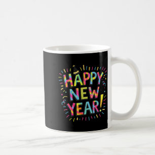 Caneca De Café Festa de Réveillon de Ano Novo 2026 Família Fogo C