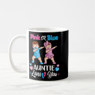 Caneca De Café Festa de Revelação do Sexo do Bebê Tia Ama Rosa ou