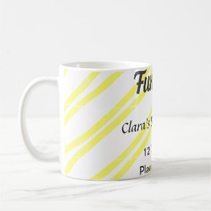 Caneca De Café festa de solteira do Fun Club fundo amarelo linhas