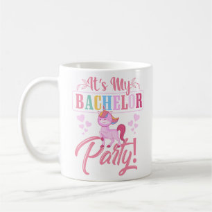 Caneca De Café Festa de Solteirão com Unicórnio Fofo