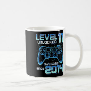 Caneca De Café Festa de Video Game Nível 11 Desbloqueado Aniversá