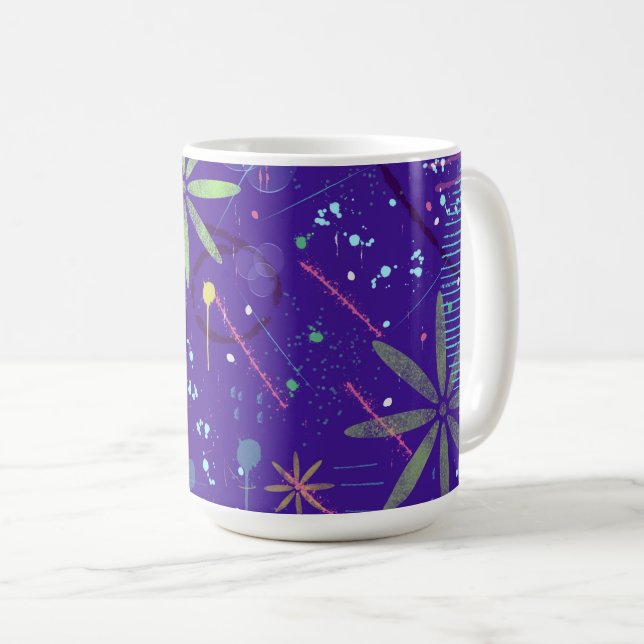 Caneca De Café Festa do Crepúsculo Roxo (Frente Esquerda)