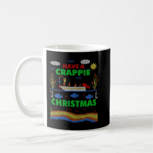 Caneca De Café Festa Engraçada De Pescar Fofo De Natal Feio