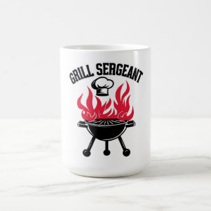 Caneca De Café Festa Engraçada do Pai do Sargento Grill